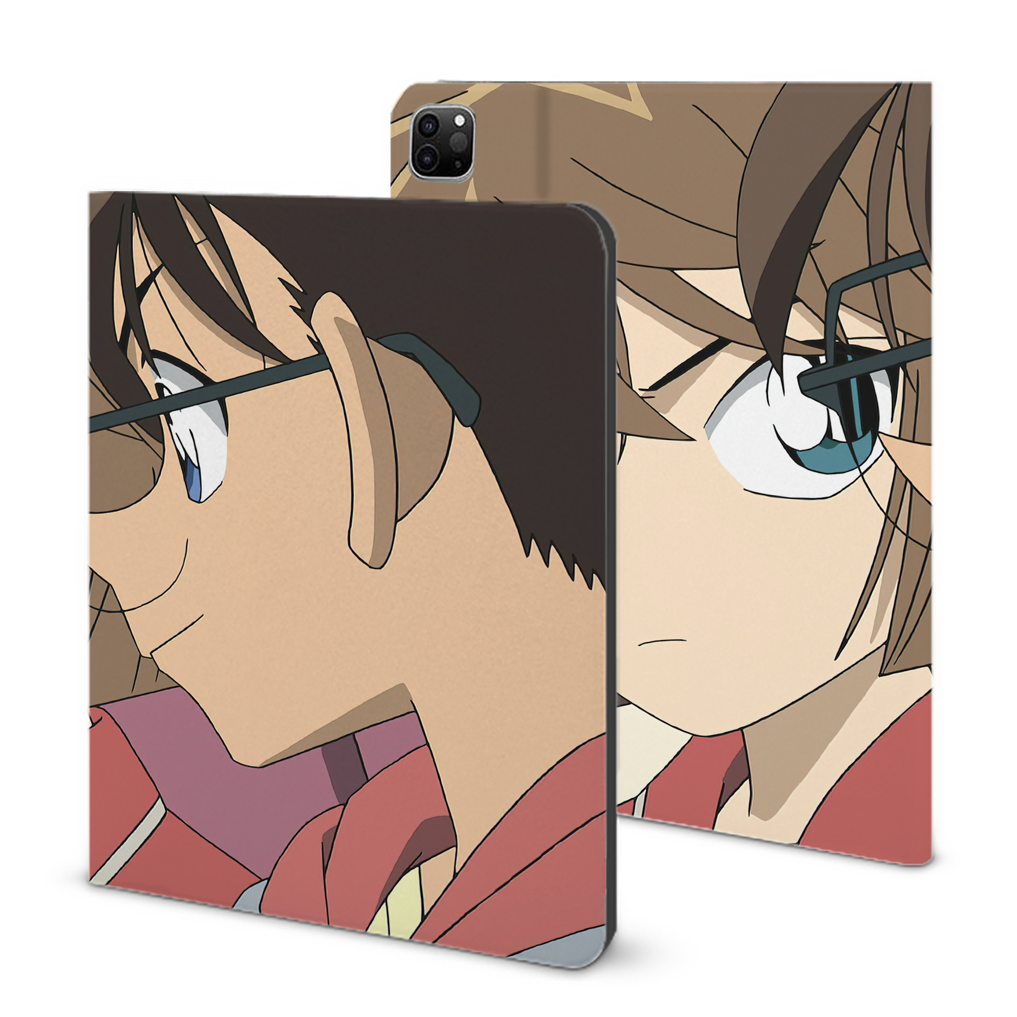 （画像用） 名探偵コナン Detective Conan IPad ケース ブック型 PUレザー TPU 耐衝撃 軽量 薄型 ペン収納なし 全面保護 IPad 各モデル対応